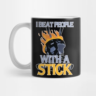 I Beat People With A Stick Funny Lacrosse Player Mug